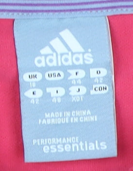 Adidas Women's Red Polo Shirt Size 10