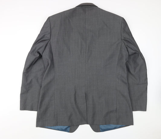 Centaur Men's Grey Blazer, 48, Long, Single-Breasted