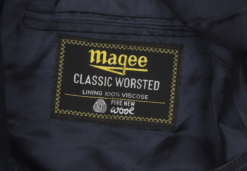 Magee Men's Blue Striped Wool Blazer Size 42S