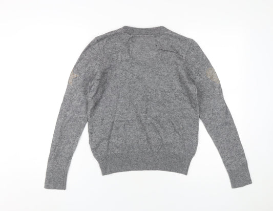 Superdry Women's Grey Pullover Jumper Size 12