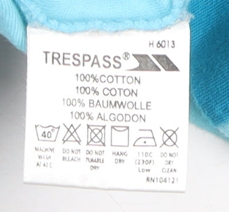 Trespass Women's Blue Colourblock Mock Neck Sweatshirt L