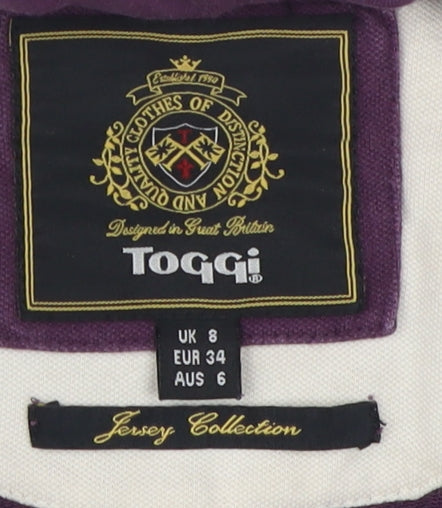 Toggi Women's Purple 1/4 Zip Pullover Sweatshirt Size 8