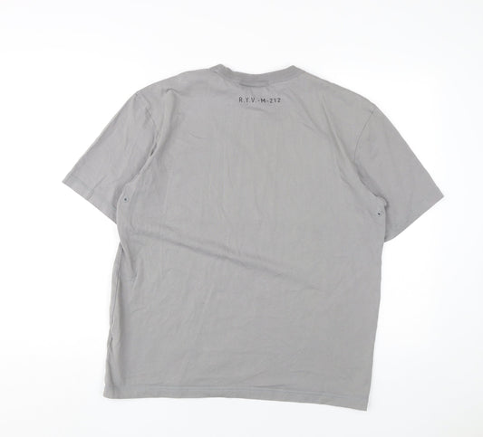 Adidas Men’s Grey Crew Neck T-Shirt, Size M