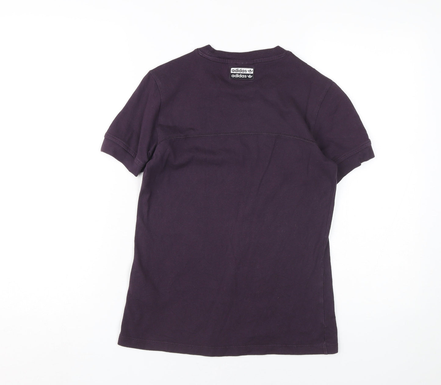 Adidas Women's Purple Cotton T-Shirt, Size 8, Casual Wear