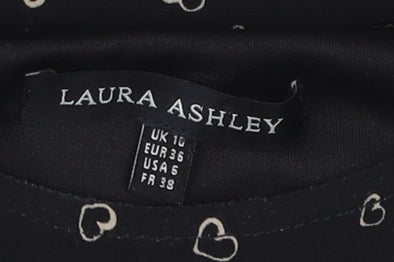 Laura Ashley Women's Black Sheath Dress Size 10