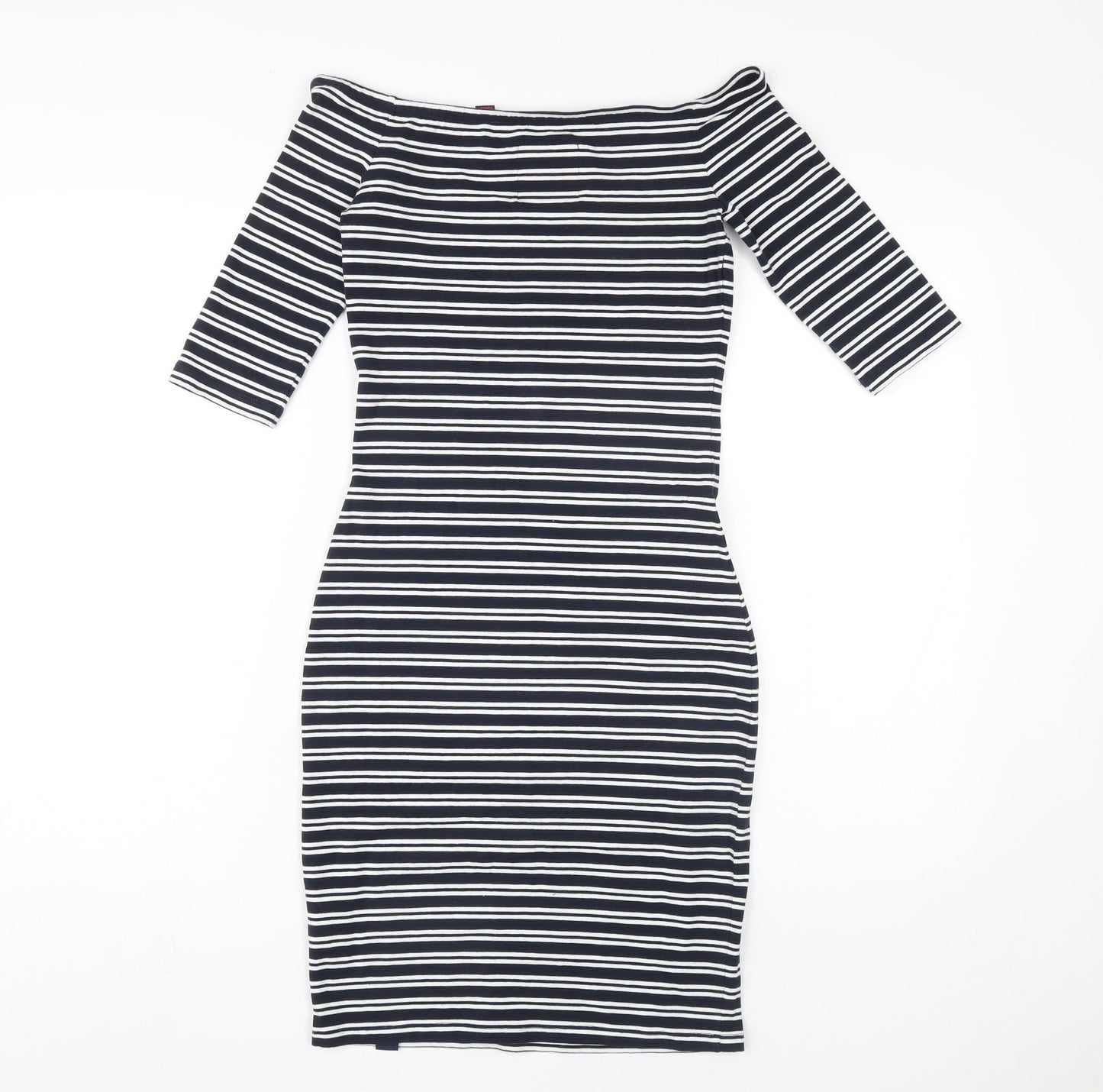 Superdry Women's Off Shoulder Striped Bodycon Dress XS