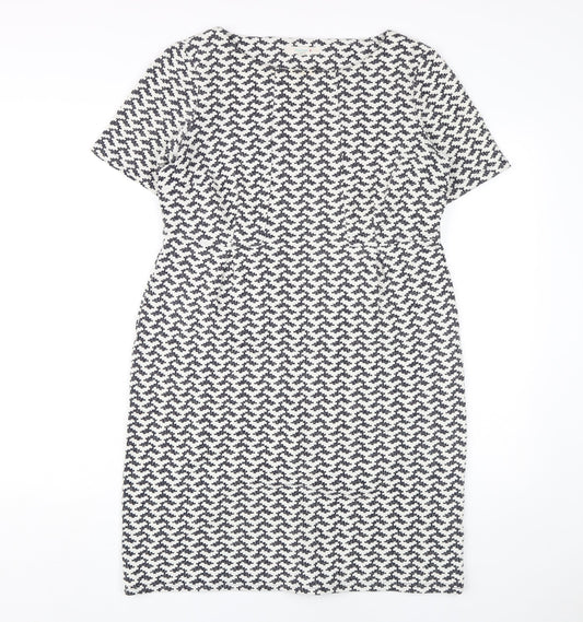 White Stuff Women's Geometric Shift Dress, Size 12