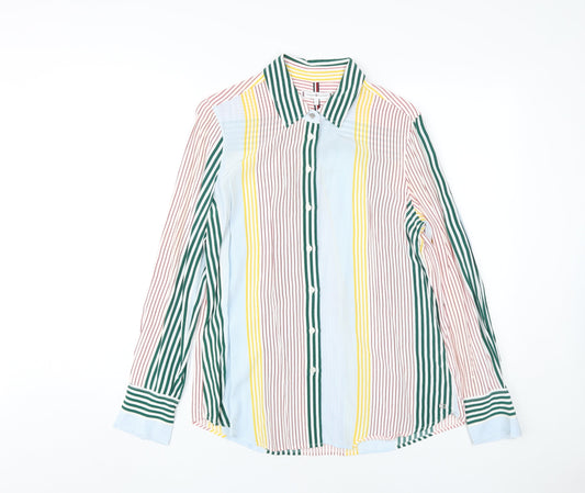 Tommy Hilfiger Women's Multicoloured Striped Button-Up, Size 6