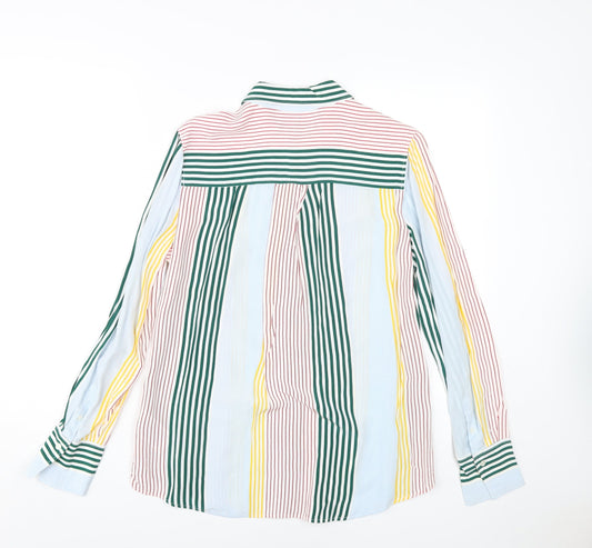 Tommy Hilfiger Women's Multicoloured Striped Button-Up, Size 6