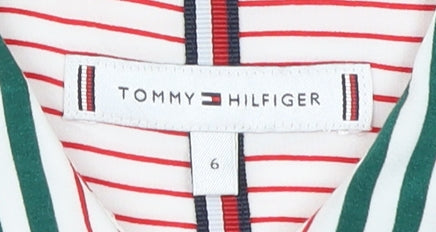Tommy Hilfiger Women's Multicoloured Striped Button-Up, Size 6