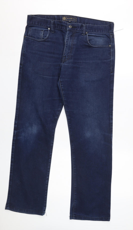 Henri Lloyd Men's Blue Straight Jeans 34S Denim
