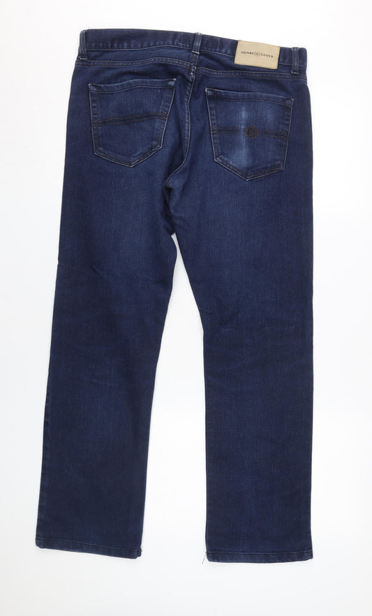Henri Lloyd Men's Blue Straight Jeans 34S Denim