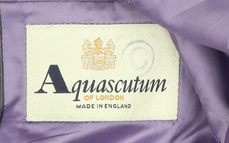 Aquascutum Men's Grey Striped Wool Blazer 38R