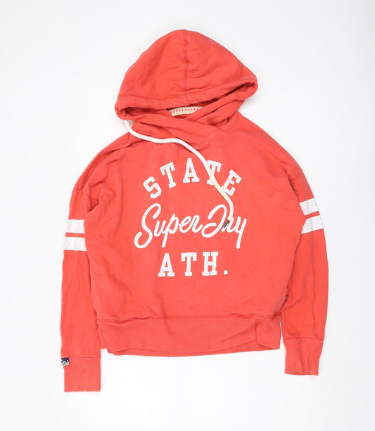 Superdry Women's Red Pullover Hoodie, Size S
