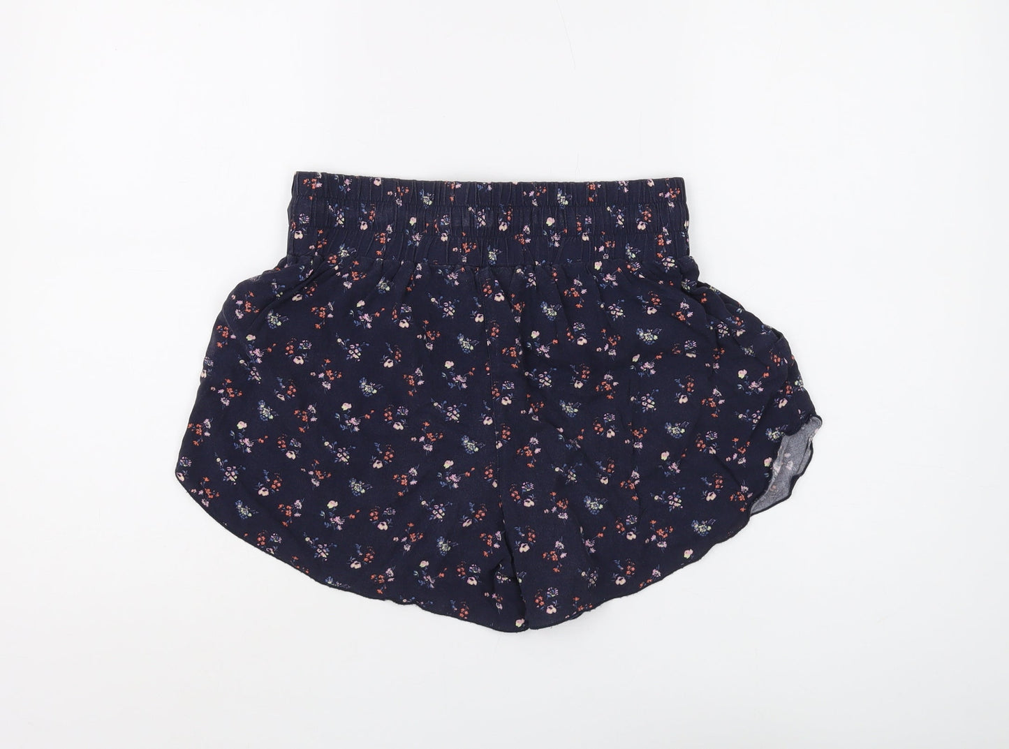 Hollister Women's Blue Floral Sweat Shorts, M, Casual, Viscose