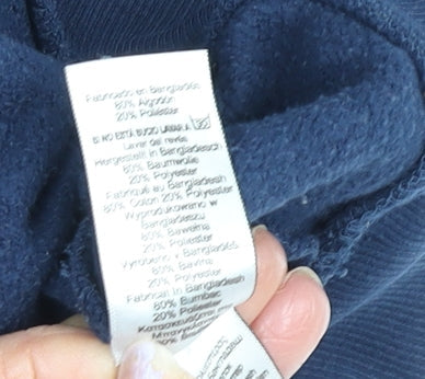 Superdry Women's Blue Hoodie Size 12 - Casual Pullover