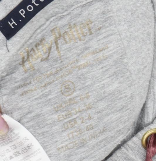 Harry Potter Women's Grey S Hoodie with Embroidered Accents