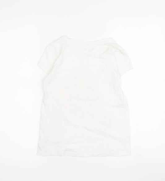 GAP Girls Unicorn T-Shirt, White Multicoloured, Size L