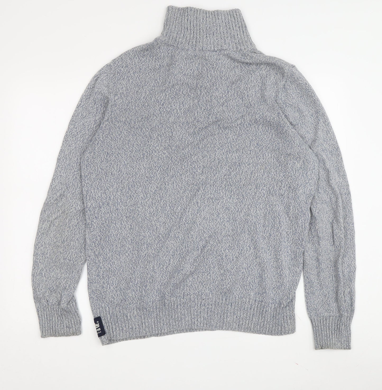 SuperDry Men's Grey XL 1/2 Zip Knit Jumper