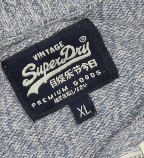 SuperDry Men's Grey XL 1/2 Zip Knit Jumper