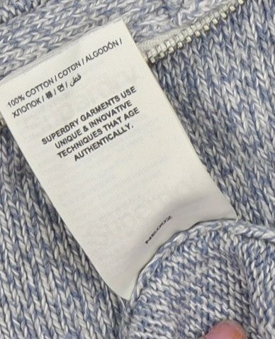 SuperDry Men's Grey XL 1/2 Zip Knit Jumper