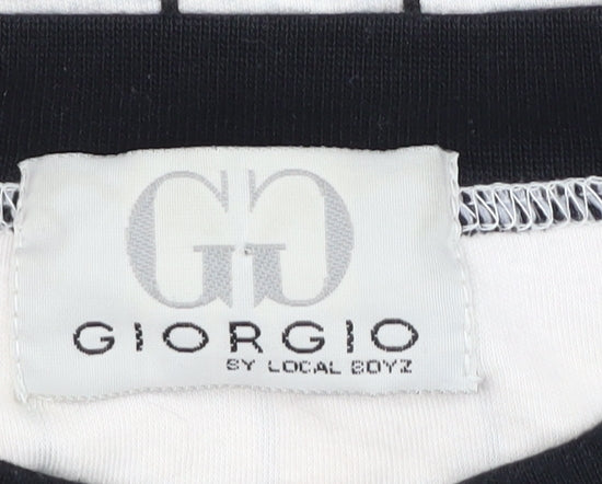 Giorgio Men’s Beige Striped T-Shirt, 4 Plus, Cotton