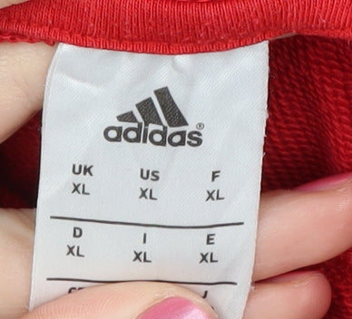 adidas Men's Red XL Pullover Hoodie