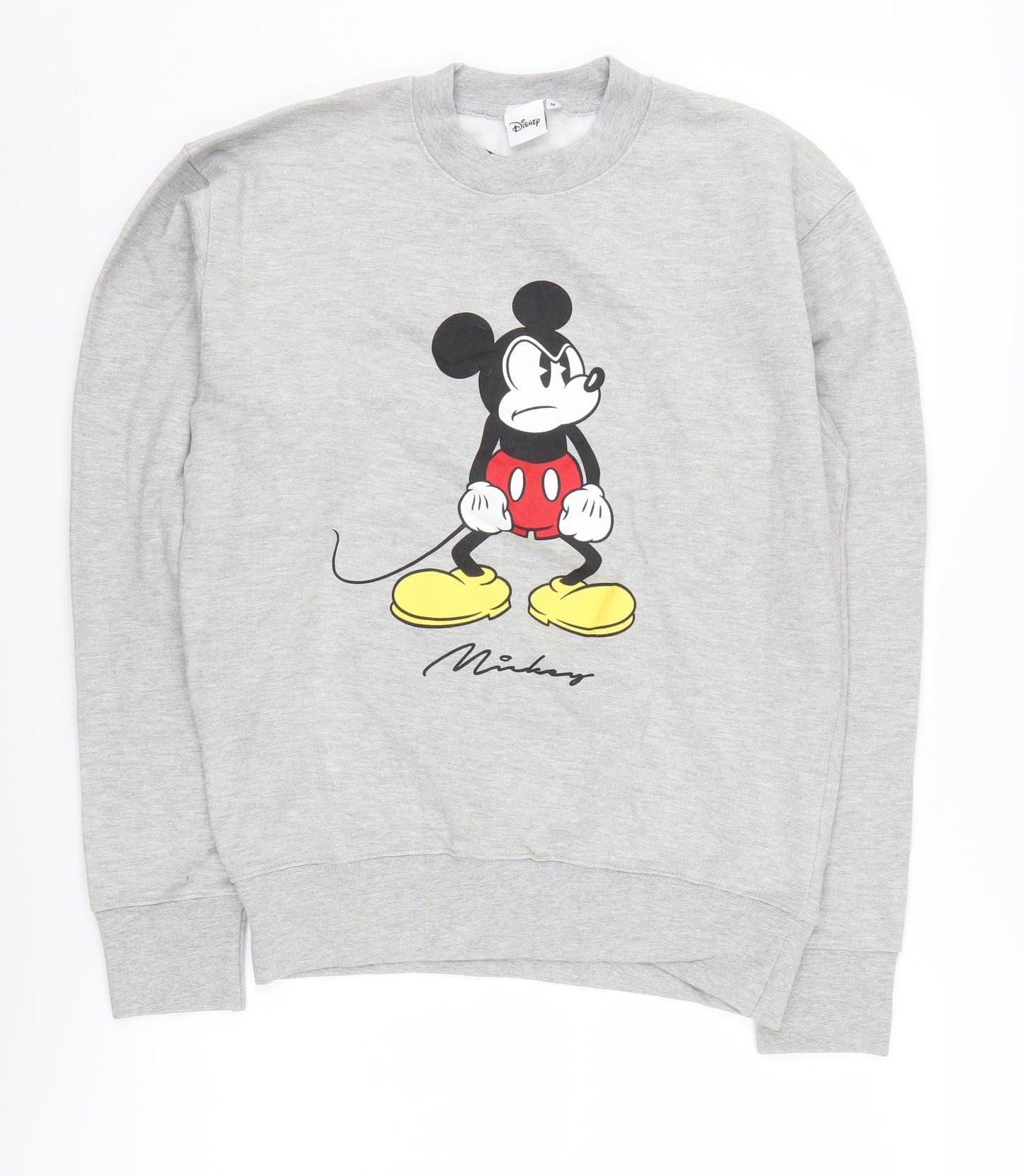 Disney Men's Grey Mickey Mouse Pullover Sweatshirt M