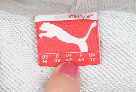 Puma Women's Grey Hoodie, UK 12, Pullover Style