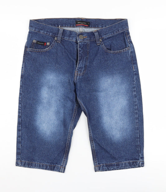 Pierre Cardin Men's Blue Cropped Denim Jeans XS