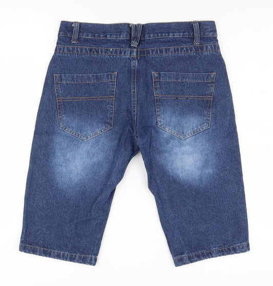 Pierre Cardin Men's Blue Cropped Denim Jeans XS