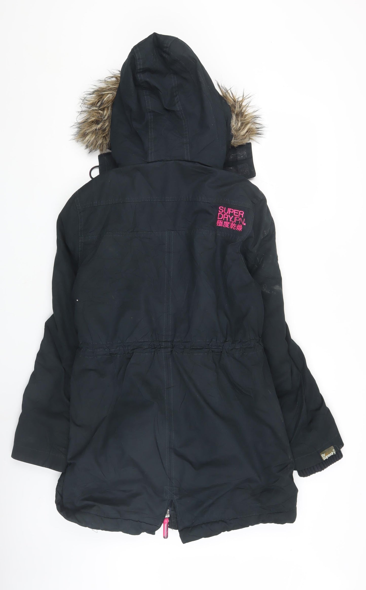 Superdry Women's Black L Parka Windbreaker with Hood