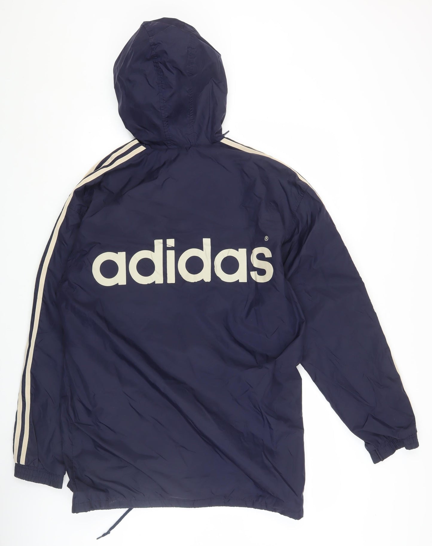 adidas Men's Blue Windbreaker Jacket M, Hooded, Casual