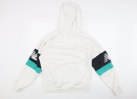 New Balance Men's White S Pullover Hoodie