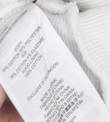 New Balance Men's White S Pullover Hoodie