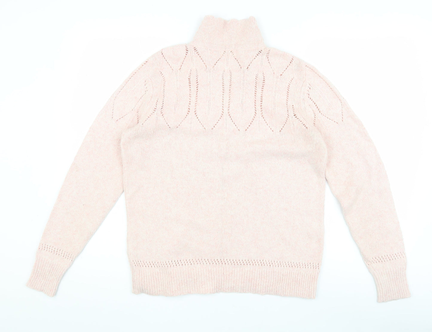 Fat Face Women's Pink Cable-Knit Jumper Size 8
