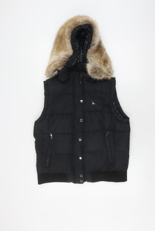 Womens UK Size 12 Regular Jack Wills Black Polyamide Blend Jacket