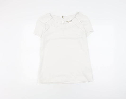 Womens UK Size XS Banana Republic White Polyester Blend T-Shirt