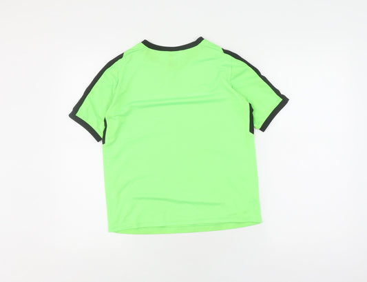 Kipsta Boys' Green Football T-Shirt, 13 Years, Breathable