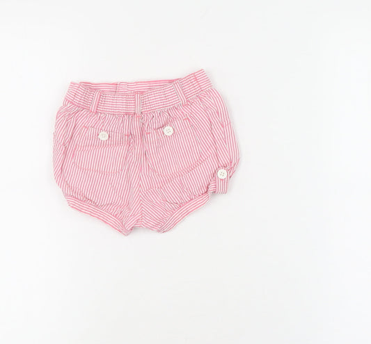 Gap Unisex Baby Pink Striped Shorts 6-12 Months