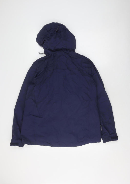 Mountain Warehouse Women's Blue Jacket UK 14 Waterproof Hooded
