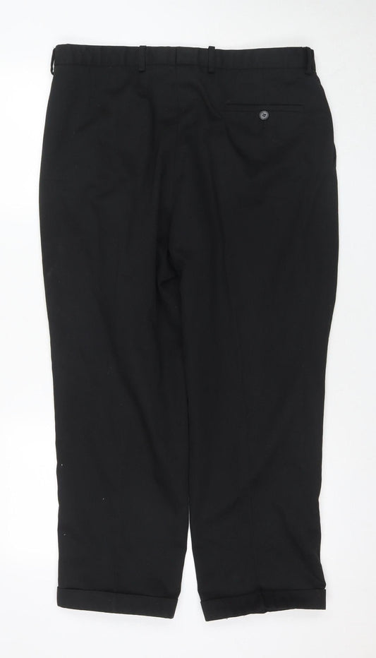 C&A Men's Black 36 Dress Pants Straight Leg