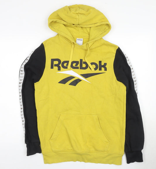 Reebok Men's Yellow S Logo Hoodie Pullover