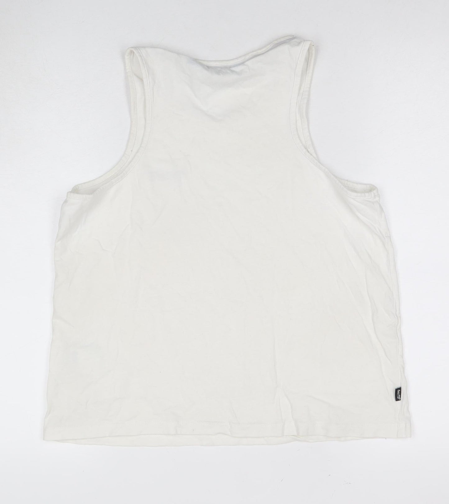 SuperDry Women's White Tank Jersey Top Size 12