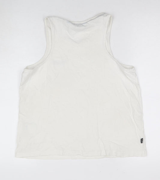SuperDry Women's White Tank Jersey Top Size 12