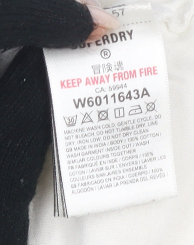 SuperDry Women's White Tank Jersey Top Size 12