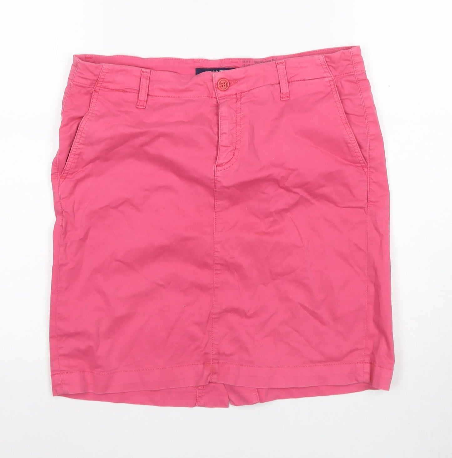 GANT Women's Pink Short Pencil Skirt with Pockets