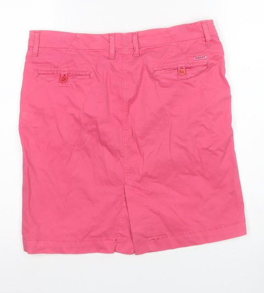 GANT Women's Pink Short Pencil Skirt with Pockets