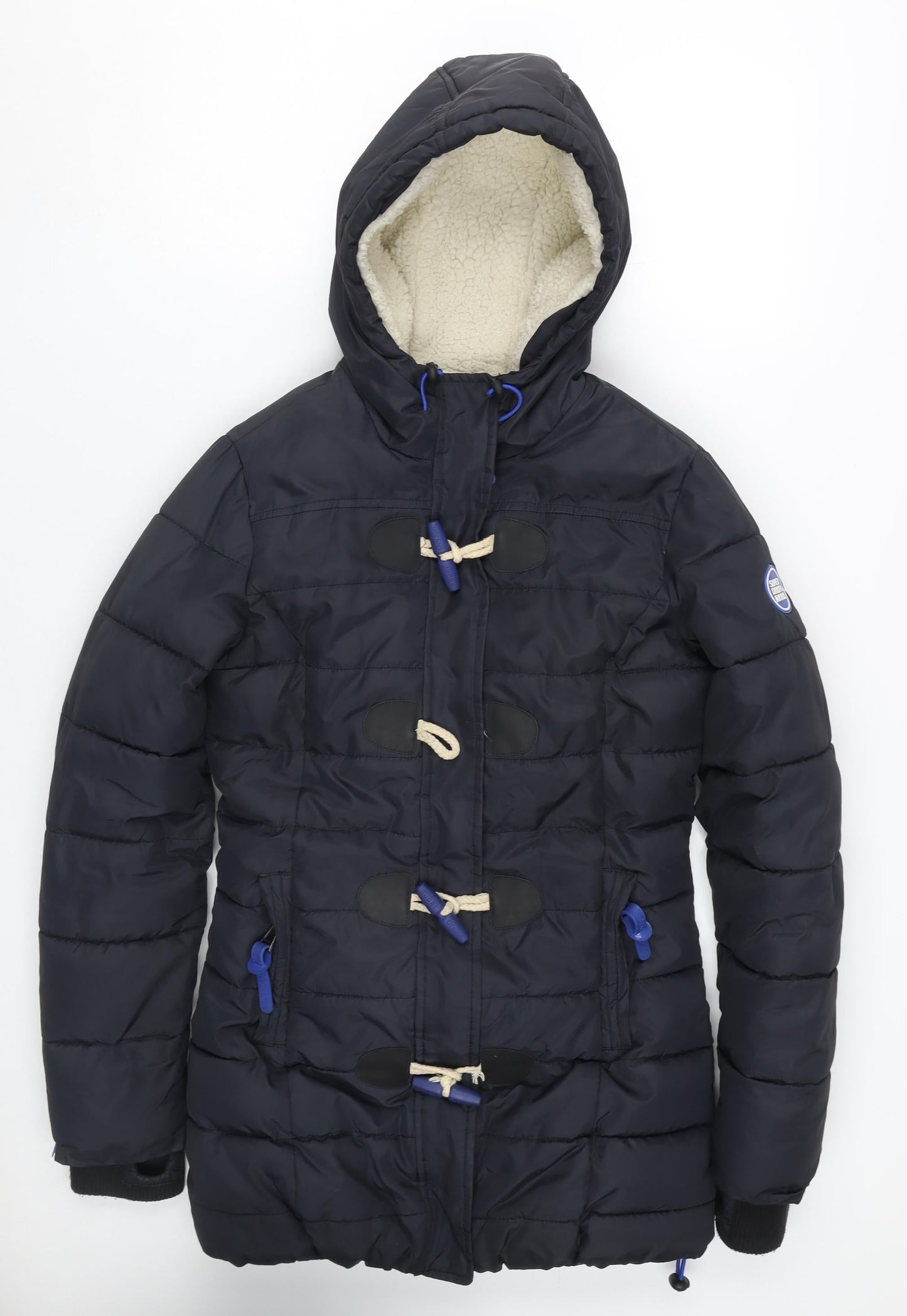 Superdry Unisex Blue Puffer Jacket Size S Winter