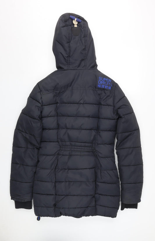 Superdry Unisex Blue Puffer Jacket Size S Winter
